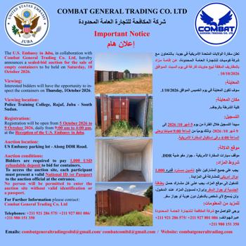 SEALED BID AUCTION FOR EMPTY CONTAINERS